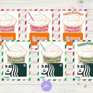 Gift Card Holder, Teacher Appreciation, Back to School, End of School, Dunkin, Starbucks, Coffee Coffee Gift Card Holder, Teacher Appreciation Gifts Printables, Teacher Appreciation Gift Card, Starbucks Bottles, Coffee Gift Card, Teacher Appreciation Printables, Coffee Gifts Card, Starbucks Card, Thanks A Latte