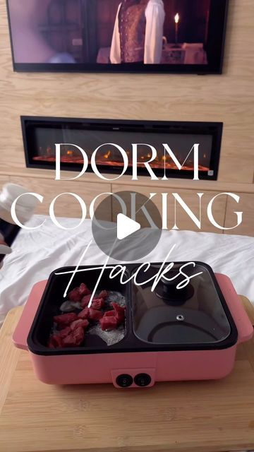 Sarah Lindner on Instagram: "Dorm Chef👩🏻‍🍳🍝To shop: comment “Dorm Hacks” for an automatic dm with the link or link on my stories & link in bio!   💡4 ways to become a dorm room top chef! My favorite is the portable, double-sided grill that you can cook with from bed! Great for, dorm rooms, or even work, travel, apartments or camping!    #amazonfinds #amazondeals #travel #travel #dormroom #dorm #backtoschool #college #hibachi #easyrecipes #apartment #renterfriendly #apartment #asmr #cookingasmr #camp #camping #dormlife #dormdecor" Dorm Dish Storage, Healthy Foods For College Students Dorm Room, Easy Dorm Room Meals, Dorm Room Food Ideas, College Dorm Cooking, College Dorm Meals, Dorm Cooking Appliances, Dorm Food Ideas, Dorm Kitchen Ideas