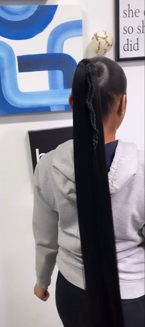 Straight Weave Ponytail, High Straight Ponytail, V Part Ponytail, 3d Ponytail, Swoop Ponytail, Straight Ponytail Hairstyles, Long Straight Ponytail, Extended Ponytail, Diy Hairstyle