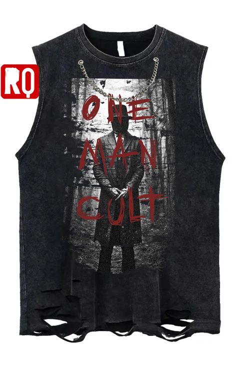 when you are a one man cult, and need the right outfit.
Wash sleeveless distressed shirt, with a detachable necklace.
#punkfashion #y2kfashion #y2kstyle #distressedshirt #acidwash Underground Rave, Detachable Necklace, Casual Street Wear, Distressed Shirt, Alternative Style, Dubstep, Rave Outfits, Y2k Style, Punk Fashion