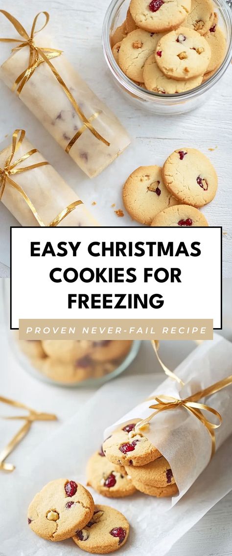 Image for Easy Christmas Cookies for Freezing Freezable Christmas Treats, Cookies That Freeze Well, Freezable Cookie Dough, Cookies You Can Freeze, Soft Christmas Cookies, Freezable Cookies, Freezer Cookies, Easy Christmas Cookies, Clematis Varieties