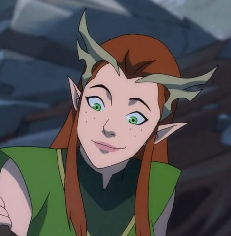 The Legend of Vox Machina Vox Machina Keyleth, The Legend Of Vox Machina, Legend Of Vox Machina, Vox Machina, Elf, Green, Red