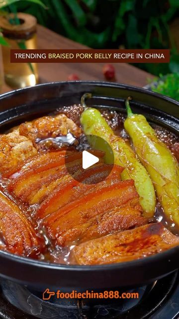 Wayne Shen on Instagram: "Trending braised pork belly recipe in China. Do you want to try? #recipe #cooking #chinesefood #porkbelly #meat #pork" Pork Belly Soup Recipes, Braised Pork Belly Recipes, Pork Belly Cooked In Milk, Red Braised Pork Belly, Easy Braised Pork Belly, Chinese Pork Belly Recipe, Chinese Braised Pork Belly, Asian Braised Pork Belly, Chinese Pork