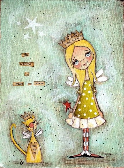 💗💗💗Diane Duda's duda daze💗💗💗 Art Mignon, Whimsical Artwork, Whimsical Paintings, Kahlil Gibran, Make Believe, Tableau Art, Art Et Illustration, Mixed Media Art Journaling, Arte Popular