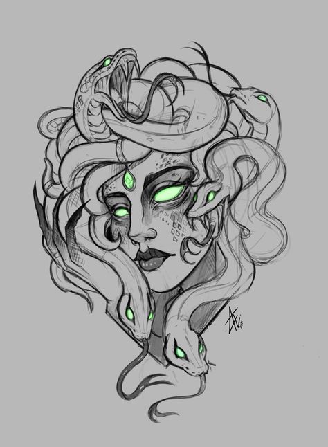 Medusa Drawing, Friends Tattoo, Medusa Tattoo Design, Medusa Art, Muster Tattoos, Medusa Tattoo, Spooky Tattoos, Gothic Tattoo, Tattoo Style Drawings