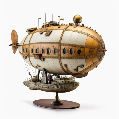 Airship Port, Fantasy Airship, Flying Crafts, Airship Model, Steampunk Machine, Steampunk Futuristic, Steampunk Machines, Steampunk Ship, Airship Art