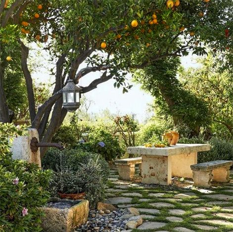 mylavenderroselife Mediterranean Garden Design, Garden Seating Area, Tuscan Garden, Backyard Seating Area, Courtyard Gardens Design, Potager Garden, Garden Design Layout, Garden Walkway, Patio Garden Design