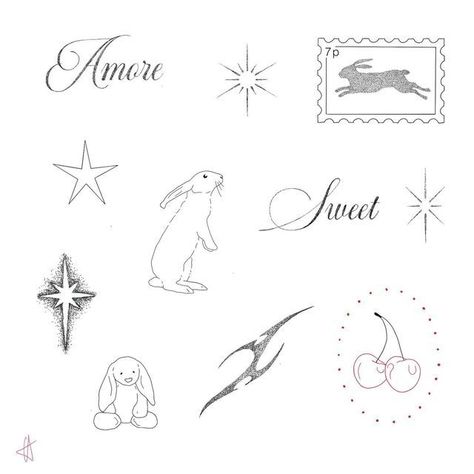 Bunny Tattoo, Bunny Tattoos, London Tattoo, Flash Tattoos, Cute Tiny Tattoos, Poke Tattoo, Dot Work Tattoo, Dainty Tattoos, Subtle Tattoos