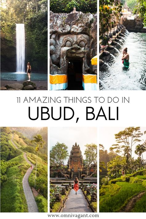 Ubud, Bali, is a place that must be on your Bali itinerary and your things to do in Bali list! From waterfalls to ricefields, there are endless amounts of things to do in Ubud, Bali! Go shopping at the Ubud Art Market, take a stroll through the Tegalalang Rice Terraces, Visit Bali's most beautiful temples and much much more. Read here 11 amazing things to do in Ubud, Bali! Ubud Art Market, Things To Do In Bali, Bali Itinerary, Bali Honeymoon, Voyage Bali, Bali Resort, Bali Lombok, Bali Vacation, Bali Travel Guide