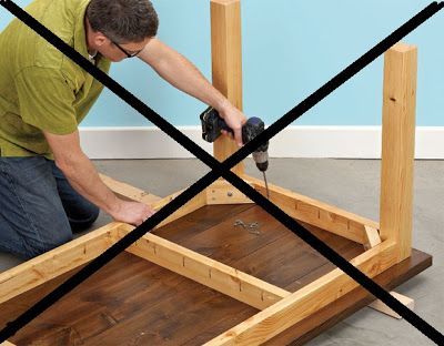 Warning about attaching table tops with pocket hole screws, and using construction grade lumber for furniture projects. Officine In Garage, Diy Dining, Building Furniture, Make A Table, Diy Holz, Tables Diy, Diy Furniture Table, Woodworking Techniques, Follow Your Heart