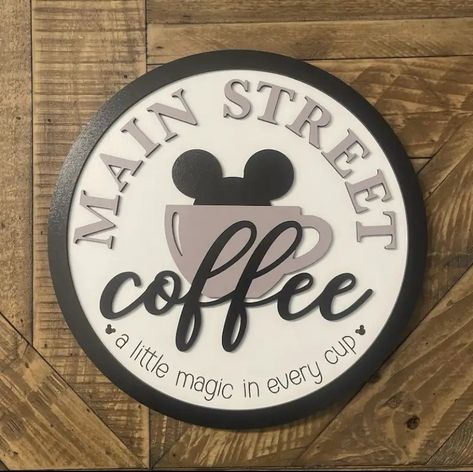 Disney Farmhouse, Moving States, Disney Kitchen Decor, Disney Craft, Mickey Kitchen, Disney Coffee, Disney House, Mickey Mouse Decorations, Disney Room