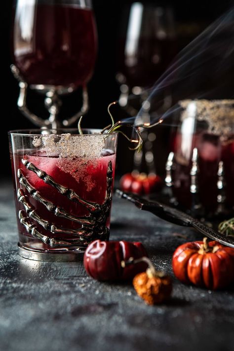 Sleepy Hollow Cocktail | halfbakedharvest.com #halloween #cocktails #tequila Honey Simple Syrup, Gin Fizz, Halloween Cocktails, Crinkle Cookies, Half Baked Harvest, Halloween Drinks, Fall Drinks, Sleepy Hollow, Spice Recipes