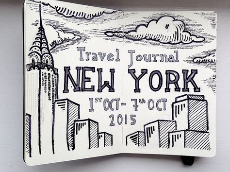 New York moleskine travel journal 2015 | by davidcoxon New York Travel Journal, Travel Book Layout, New York Journal, Dog Cooling Pad, Voyage New York, Journal News, Sweet Potatoes For Dogs, Chicken Recipes Crock Pot, Scrapbook Videos