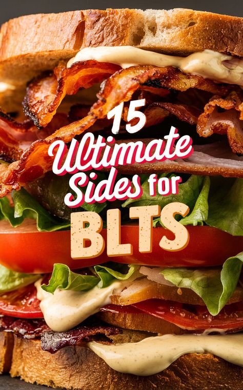 15 Mouthwatering Side Dishes to Serve With Your BLTs! 🥓🥪 #BLT #sidedishes #yum Good Sides For Blts, Blt Sides Ideas, What To Serve With Blt Sandwich, Blt Sandwich Sides Ideas, Side Dishes For Blt Sandwiches, Side Dish For Blt Sandwich, Side For Blt Sandwich, Sides For Blt Sandwiches, Blt Side Dish Ideas