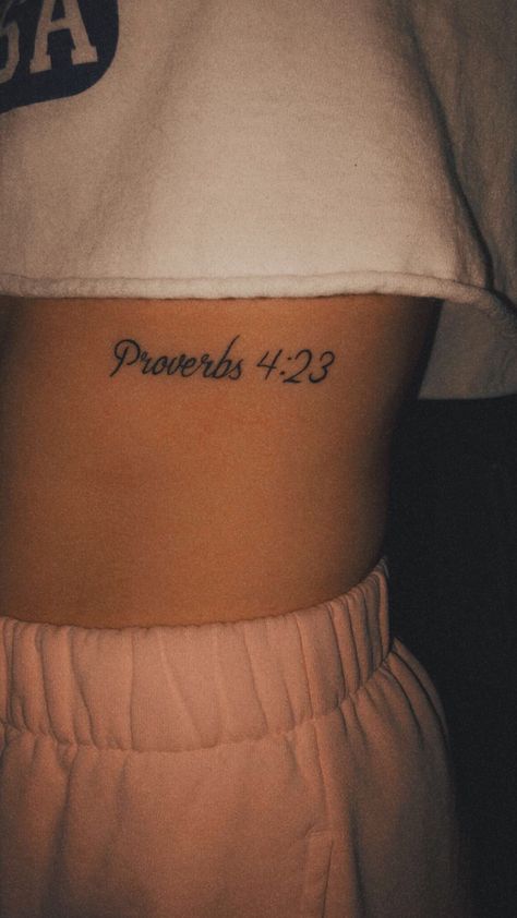 Rib Verse Tattoo, Working Out Tattoos, Bible Verse Tattoo Ribcage, Collar Bone Tattoo Bible Verse, Proverbs 3 15 Tattoo, Rib Tattoos For Women Bible Verse, Godspeed Tattoo On Ribs, Bible Verse Rib Tattoo, Psalm 23 Tattoo For Women