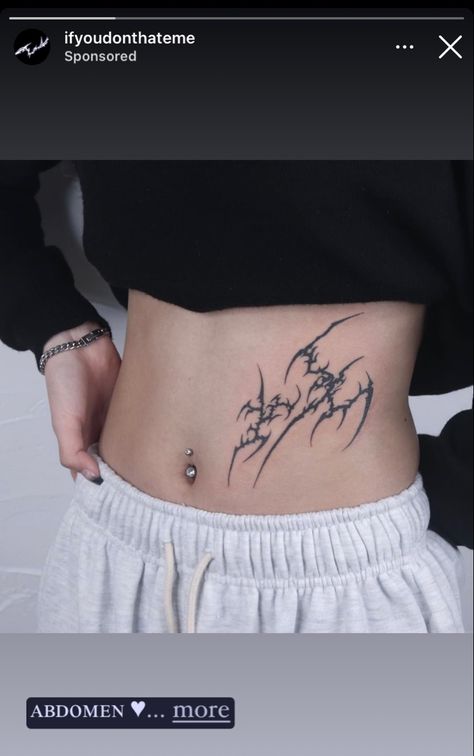 Tattoo abdomen stomach ifyoudonthateme artist Bottom Of Stomach Tattoo, Lower Ab Tattoo Women, Small Tattoo Finger, Lower Abdomen Tattoo, Tattoos Stomach, Lower Belly Tattoo, Tattoos Hip, Birthmark Tattoo, Demon Tattoos