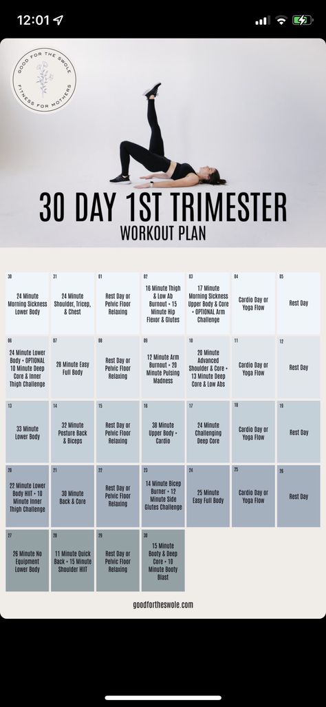 1st Trimester Workout Plan, First Trimester Full Body Workout, Pregnancy Workouts 1st Trimester, 1st Trimester Workout, Pregnancy Workout 1st Trimester, Pregnancy Exercise First Trimester, First Trimester Workout, Glute Challenge, Maternity Workout