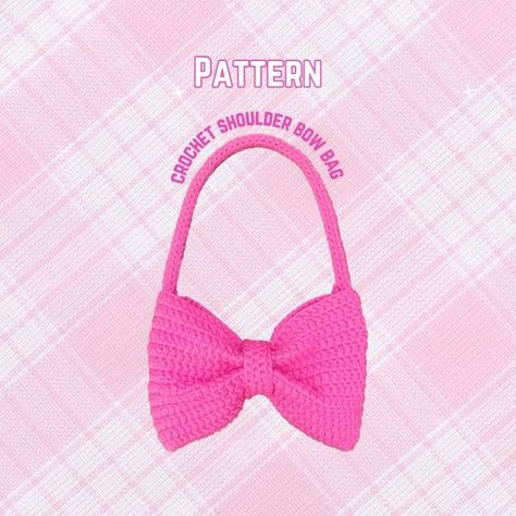 Crochet Bow Bag, Bag Free Pattern, Crochet Bow, Crocheted Bags, Crochet Bows, Bag Pattern Free, Bow Bag, Crochet Handbags Patterns, Bag Crochet