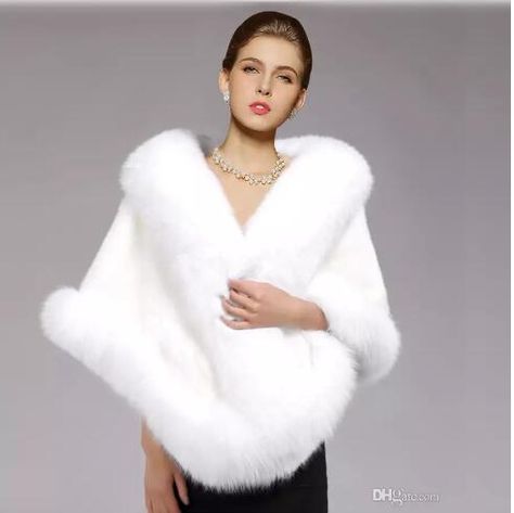 Bridal Faux Fur Wraps Warm shawls Outerwear Yellow Wedding Shoes, Fur Wrap Wedding, Winter Wedding Coat, Women Shrug, Mink Coats, Paris Holiday, Fur Dress, Wedding Coat, Coat Fur