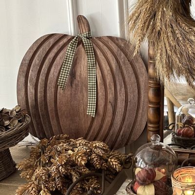 GOLDEN FARMS | Shop Sales Events Antique Farmhouse Pumpkin Charcuterie Board, Pumpkin Charcuterie, Kitchen Decor Fall, Garden Cloche, Wood Arch, Farmhouse Landscaping, Vertical Wall Art, Wood Pumpkins, Wooden Cheese Board