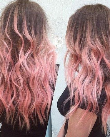 Brown Hair with Pastel Pink Ombre Highlights Pastel Pink Ombre, Pink Ombre Hair, Dye Ideas, Hair 2018, Ombré Hair, Colour Ideas, Julianne Hough, Hair Color Pink, Pastel Hair