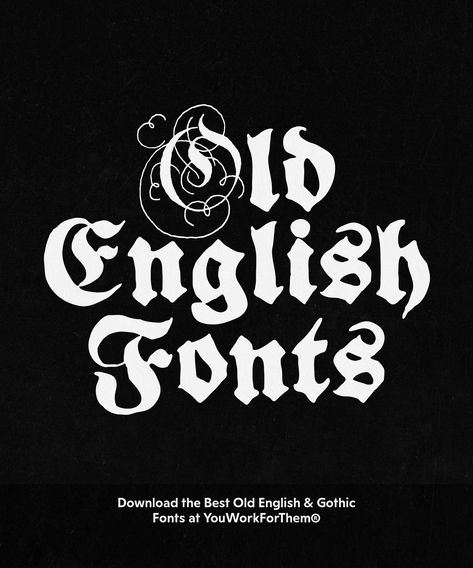 ouWorkForThem, we have a carefully curated selection of Old English fonts that reflect the beauty and complexity of this timeless style. Browse our collection and discover the perfect font for your next project. Old Script Font, Gaelic Font, Old English Names, Old English Letters, English Fonts, English Font, Groovy Font, Old English Font, Tattoo Lettering Fonts