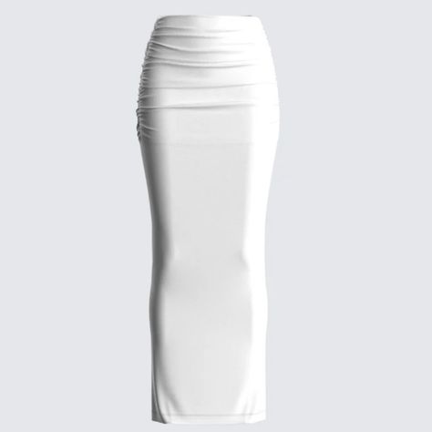 A White Maxi Skirt Is A Staple That Everyone Needs With A Simple And Sleek Design, This Look Is Perfect For Dressing Up Or Down For Any Occasion. Made From A Slinky Jersey Fabric, And Complete With A Mid-Rise Fit And Ruching Details Size Small: Waist 13" Strechy Length 38" - Not Full Length If You Are Tall Size Medium: Waist 14" Strechy Length 38" Silk White Skirt, Long Skirt Tight, Tan Midi Skirt, Straight Maxi Skirt, Long White Skirt, Fitted Maxi Skirt, Maxi Skirt White, Jersey Maxi Skirt, Tall Skirt