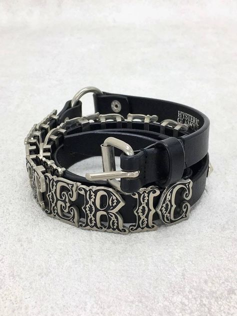 Hysteric Glamour Jewelry, Y2k Belt Buckle, Punk Subculture, Couple Fits, Hysteric Glamour, Funky Jewelry, Buckle Belt, Leather Buckle, Men's Accessories