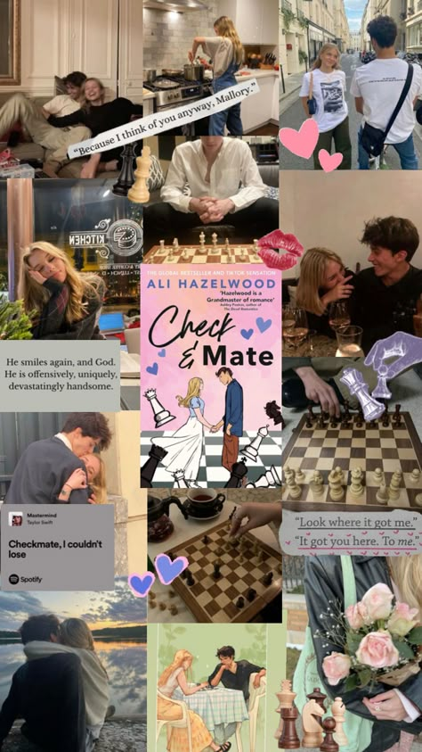 Check and mate♟️🩷🏆 #checkandmate #alihazelwood #malloryandnolan Novel Checklist, Rom Coms Books, Check And Mate, Ali Hazelwood Books, Book Wallpapers, Romcom Books, Book Collage, Love Hypothesis, Ali Hazelwood