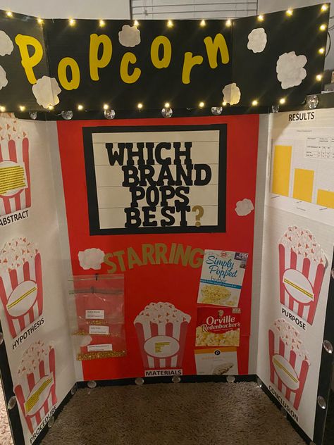 Science Fair Projects Popcorn, Popcorn Projects For Kids, Popcorn Science Fair Project Board, Which Popcorn Pops The Best Science Fair, Popcorn Science Project, Popcorn Science Fair Project, Popcorn Science, Science Fair Topics, 3rd Grade Science Projects