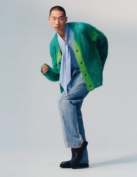 Marni Mohair, Knitted Loungewear, Mens Editorial, Mens Outfit Inspiration, Mohair Cardigan, Oversize Fashion, Clothing Details, Knitwear Men, Men's Knit