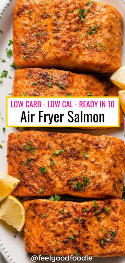 Low Calorie Fish Recipes, Fish Recipes Air Fryer, Salmon Air Fryer Recipes, Low Carb Low Calorie Recipes, Salmon Air Fryer, Air Fryer Recipes Healthy Low Carb, Air Fryer Recipes Keto, Air Fryer Recipes Low Carb, Low Carb Low Calorie