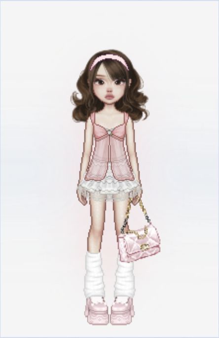 dollette coquette old money everskies avi avatar The Fashion, A Girl, Avatar, Pink, White