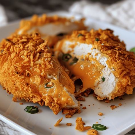 Doritos Stuffed Chicken Breasts - Recipes, Tasks & Tools Doritos Stuffed Chicken, Dorito Stuffed Chicken, Dorito Chicken Tenders, Doritos Chicken, Dorito Chicken, Stuffed Chicken Breasts, Butterfly Photography, Meal Options, Chicken Rolls