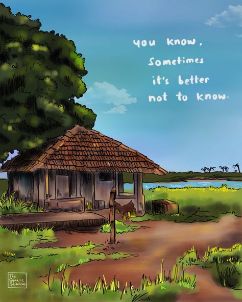 Indian Village Illustration, Village Caption For Instagram, Village Captions, Village Life Quotes, Indian Village Aesthetic, Village Life Aesthetic, Village Quotes, Village Illustration, Village Drawing