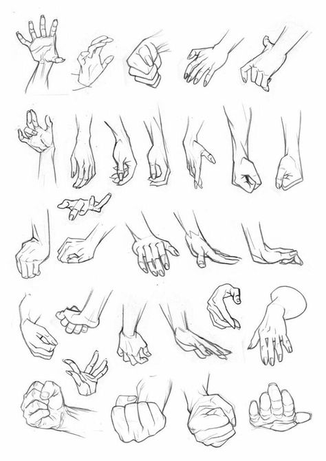 Drawing Of Hands, Portrait Au Crayon, Draw Hands, Anime Hands, Drawing Lesson, Body Sketches, Hand Drawing Reference, Hand Reference, Pattern Inspiration