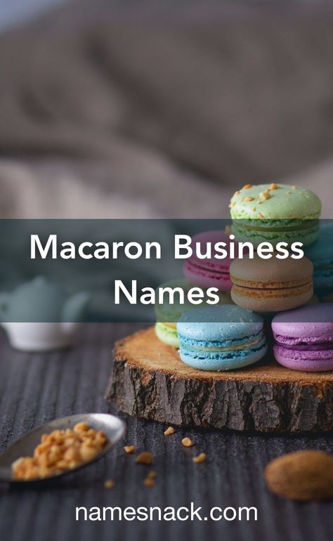 Macaron Business Name, Macaron Store, Cafe Names Ideas, Macaron Bakery, Macaron Decoration, Macaron Business, Macaron Shop, Homemade Macarons, Bakery Names