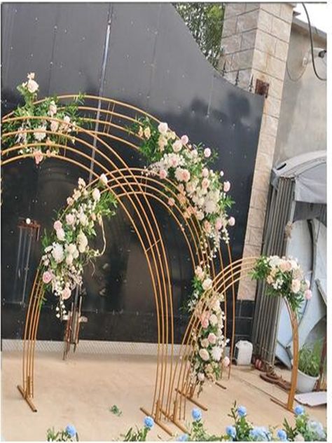 Wedding Table Centerpieces Elegant, Wedding Arch Round, Circle Wedding Arch, Layout Background, Props Design, 2nd Birthday Party For Girl, Wedding Archway, Wedding Doors, Event Props