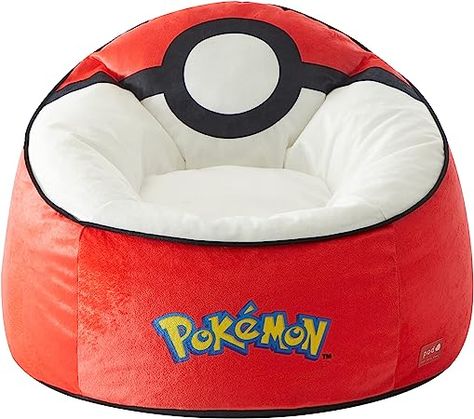 Idea Nuova Pokemon Hillside by pod Kids Plush Bean Bag Chair, 24" Hx24 Hx25 H, Large Pokemon Bean Bag, Pokemon Room, Farm Theme Birthday, Inflatable Furniture, Portable Chair, Bed In A Bag, Farm Theme, Kids Fabric, Bag Chair