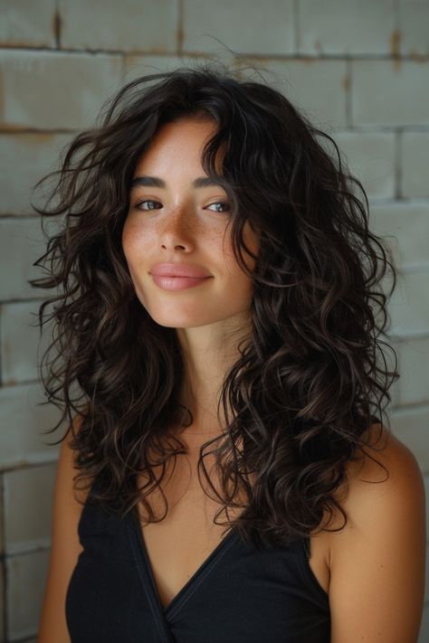 Wavy Hair Choppy Layers, Haircuts For Medium Length Hair Curly, 2025 Trendy Haircut, Wavy Haircut Women, Haircuts For Medium Hair Curly, Haircuts For Medium Length Hair Wavy, Face Framing Layers For Curly Hair, Layer Haircut For Curly Hair, Curly Hair Face Frame