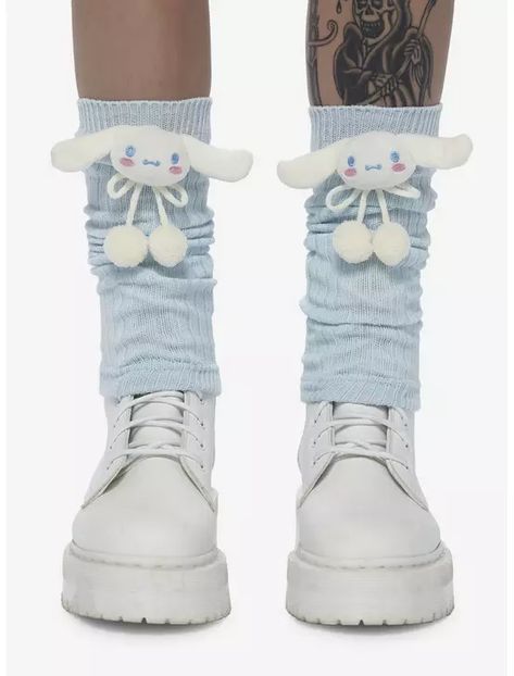 Cinnamoroll Plush Leg Warmers, Cinnamoroll Leg Warmers, Light Blue Leg Warmers, Sanrio Leg Warmers, Cinnamon Roll Clothes, Cinnamoroll Slippers, Cinnamoroll Clothes, Cinnamoroll Accessories, Cinnamoroll Room, Cinnamoroll Outfit