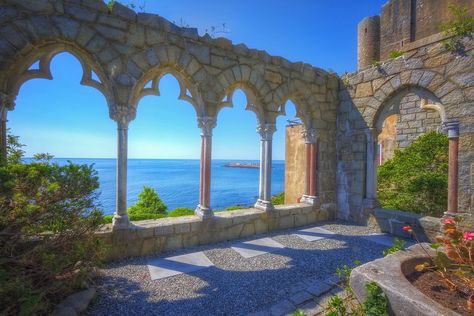 Hammond Castle, Gloucester, MA ~ A wedding by the water in a castle, what more could you want?! Hammond Castle, Massachusetts Travel, New England Road Trip, New England Travel, Gloucester, England Travel, Magical Places, Oh The Places Youll Go, Day Trips