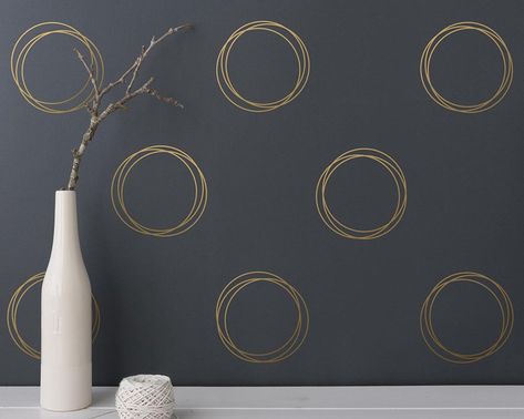 Geometric Decals, Arrow Decal, Arrow Wall Decal, Modern Wall Decals, Gold Decal, Nursery Decals, Custom Paint Jobs, Geometric Circle, Gold Wall