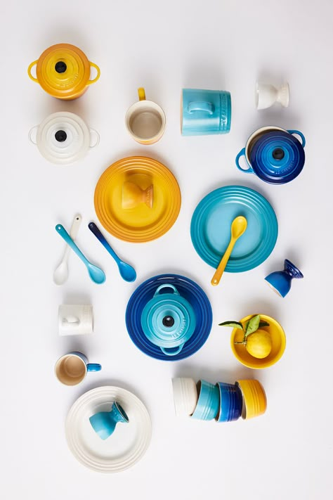 Our new Riviera collection features ten sets in beautifully illustrated keepsake boxes, each piece is crafted from glazed stoneware and can be used in the oven, microwave, fridge, and freezer. Le Creuset Colors Combinations, Le Crueset, Le Creuset Kitchen, Le Creuset Colors, Stop Motion Photography, Kitsch Kitchen, Le Creuset Cookware, Fridge And Freezer, Motion Photography