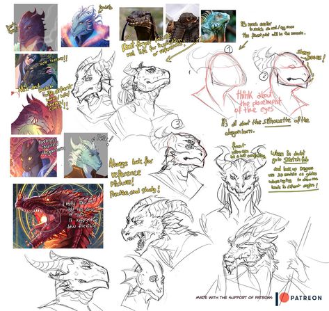 Dragonborn tutorial by Ioana-Muresan on DeviantArt Dragonborn Drawing, Dnd Dragonborn, Dragon Born, Dragon Sketch, Characters Inspiration Drawing, Dragon Drawing, Drawing Tutorials, Art Tutorial, Art Tutorials Drawing