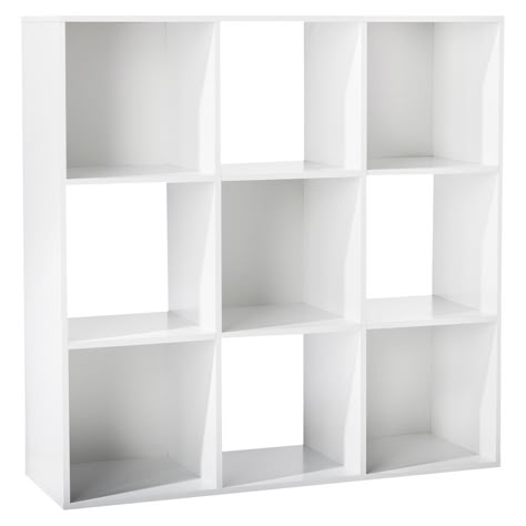 9-Cube Organizer Shelf 11 - Room Essentials, White 9 Cube Organizer, Organizer Shelf, Storage Cube, Shelf White, Salon Suites, Dorm Room Inspiration, Cube Shelves, Fabric Storage Bins, Cube Organizer