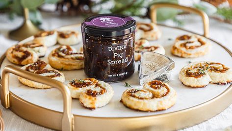 Savory Fig & Brie Palmiers-Appetizers & Sides-Recipes-Inspiration | World Market Fig And Cheese, Fig And Brie, Fig Brie, Palmiers Recipe, Pastry Treats, Fig Spread, Sides Recipes, Cheese Pastry, Festive Desserts