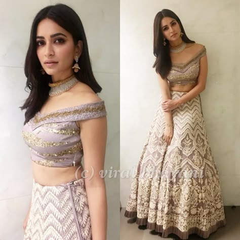 Kriti Kharbanda looks every bit regal in a ‘Ekaam’ creation at their store launch event in Indore! #kritikharbanda @viralbhayani Kriti Kharbanda, Lehnga Dress, Lehenga Blouse Designs, Sari Blouse Designs, Indian Gowns Dresses, Indian Bridal Wear, Lehenga Blouse, Stylish Blouse Design, Blouse Style