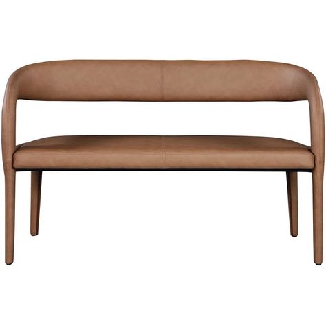 Wade Logan® Aurich Faux Leather Bench | Wayfair Apartment Size Furniture, Minimalist Inspiration, Faux Leather Chair, Earthy Hues, Scandinavian Aesthetic, Tufted Bench, Stylish Apartment, Leather Chairs, Leather Bench