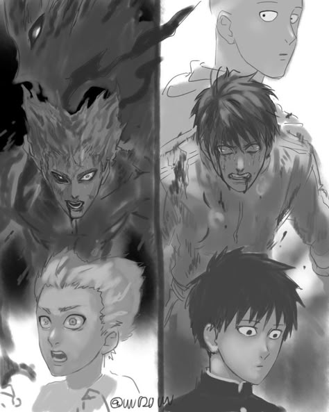 Saitama and Garou fanart Garou Opm Fanart, Saitama And Garou, Saitama Fanart, One Punch Man Fanart, Garou Fanart, One Punch Man 2, One Punch Man Funny, Saitama One Punch, Saitama One Punch Man